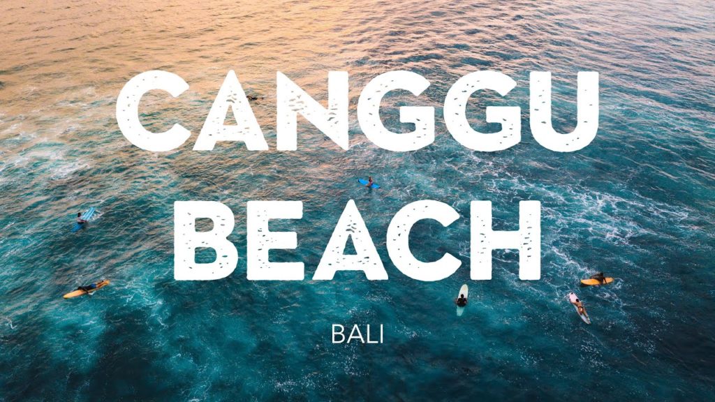 Canggu Beach Bali Surf Sunset - Travel Southeast Asia - Drone 4K