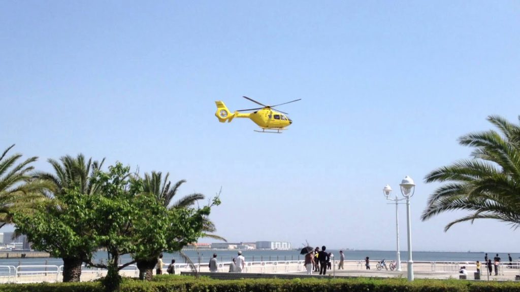 Helicopter Lifting off in Kobe