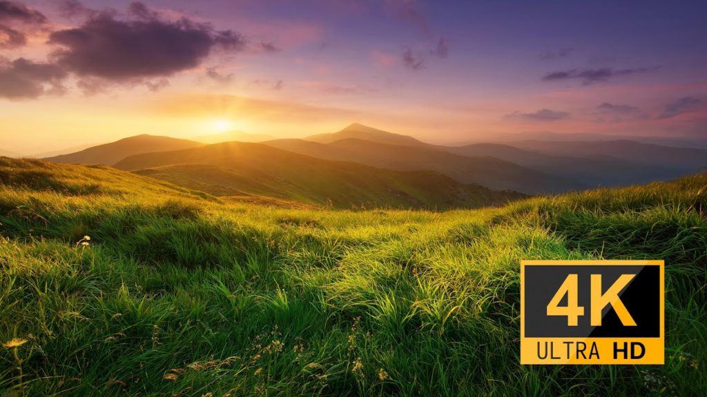 Relaxing Sounds of mountains at sunset.