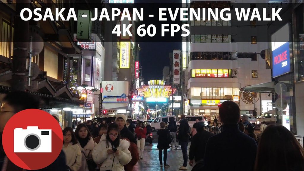🌃 Walking in central Osaka - Dotonbori - 4K 60 FPS - Slow TV