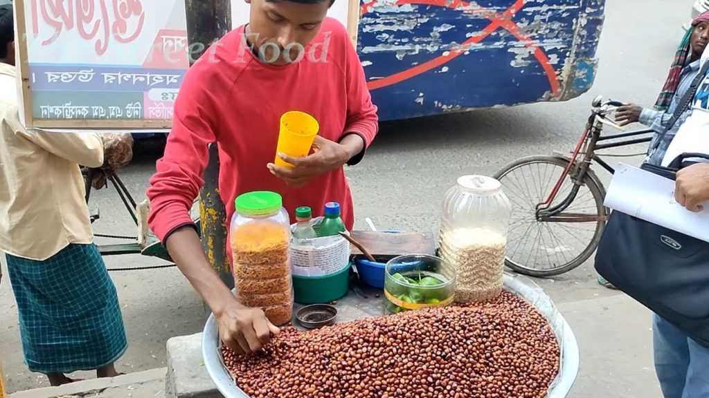Bangladeshi Food - Spicy NUT || Small Boy Selling Amazing Street Food
