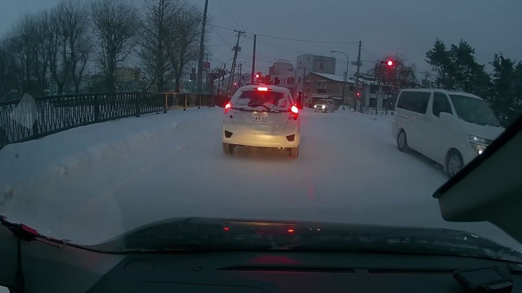 Road situation of Hakodate city in Hokkaido　(January 25, 2018)