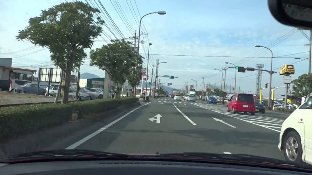 アキーラさん運転②熊本県・県道266号線・熊本市街地へ,Kumamoto city in Japan