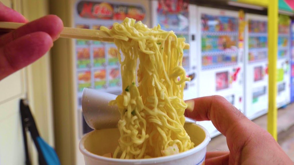 Hot Cup Noodle Vending Machine in Japan