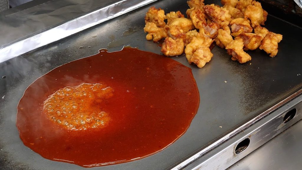 허니버터 치킨 / honey butter chicken / korean street food 허니버터 치킨 / honey butter chicken / korean street food