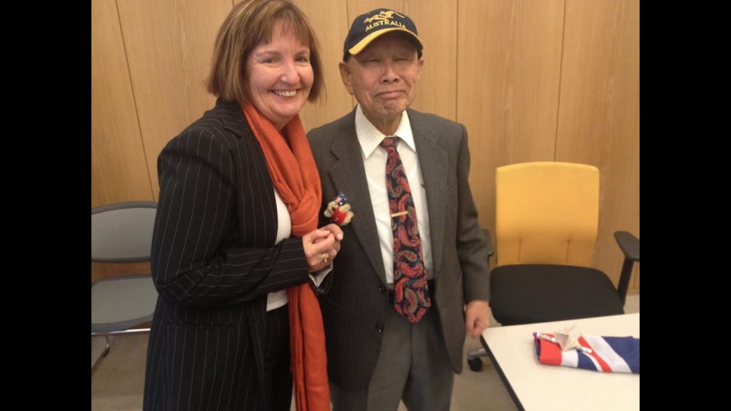 ICG travel spot.   Hiroshima Survivor Keijiro Matsushima Hiroshima Peace Park.