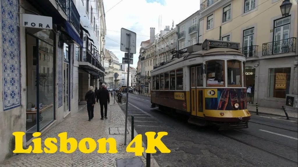 Walk around Lisbon Portugal 4K. Basílica da Estrela Alfama.