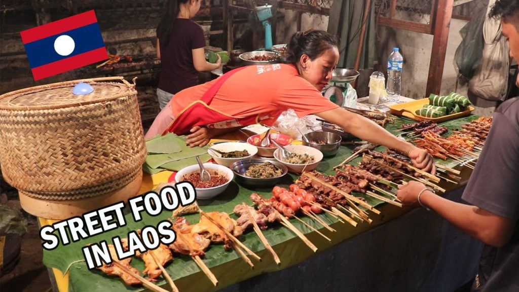 Exploring Night Street Food Market in Vientiane, Laos | Laos Street Food Scene| Laos Travel Vlog