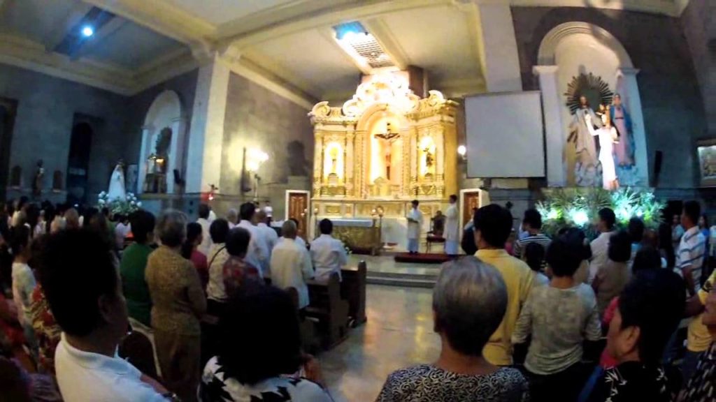 Mass on Easter Sunday in San Roque Parish