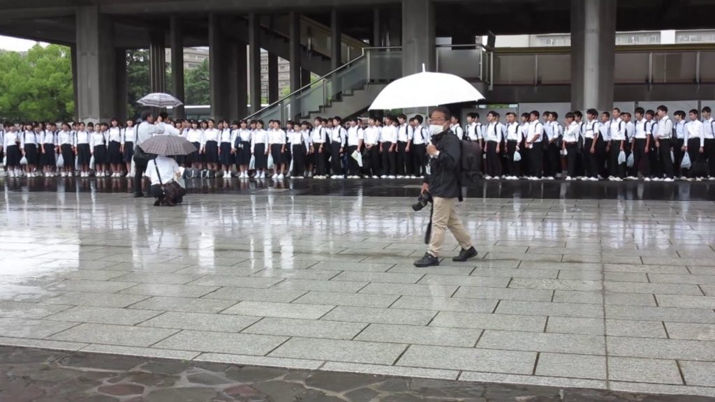 Japanese class sings in Hiroshima Peace Memorial Park