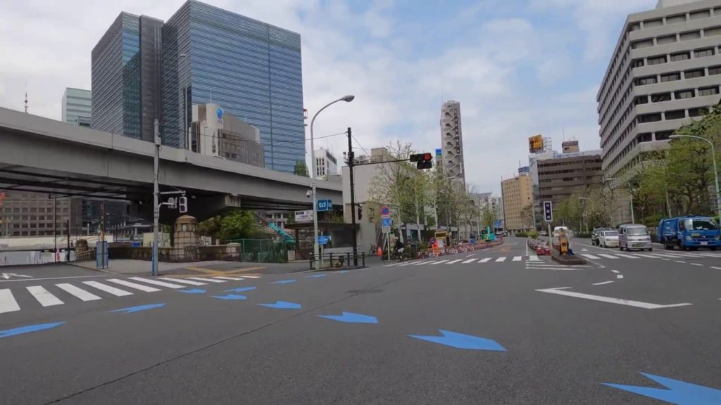 2020 April 17th, JAPAN: Driving in Downtown TOKYO - Japan declared nationwide state of emergency