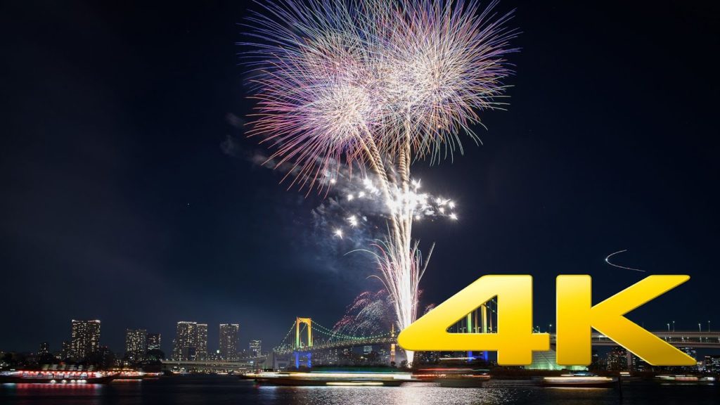 Tokyo Odaiba Rainbow Fireworks - お台場レインボー花火 - 4K Ultra HD