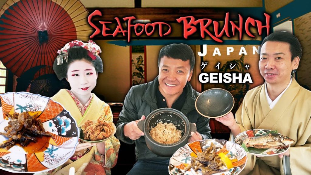 JAPANESE SEAFOOD BRUNCH With GEISHA & MAIKO! RIVER CRAB Hotpot on River Boat