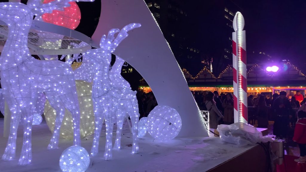 【4K】Odori Park to Susukino, Sapporo, Japan