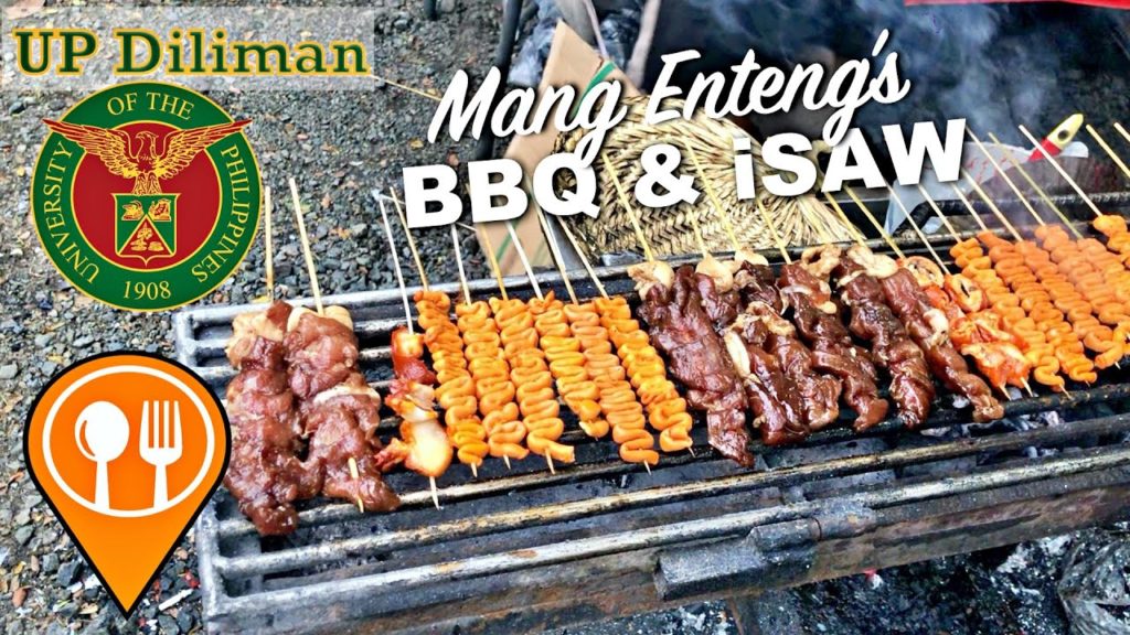 Philippines Street Food | Mang Enteng's BBQ and Isaw @ UP Diliman | Food Trips TV