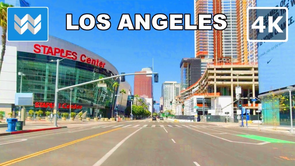 【4K】 Driving around Downtown Los Angeles during Lockdown / Quarantine in California USA