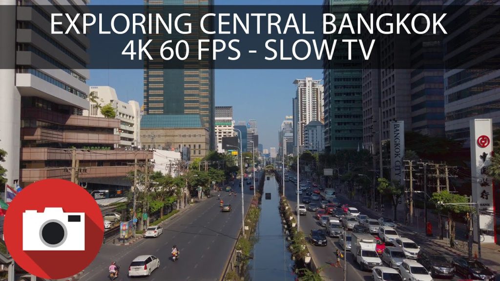 Walking around Silom - Bangkok, Thailand - December 2019 - 4K 60fps - Slow TV