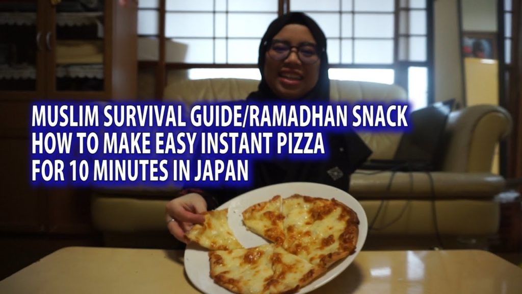 HOW TO MAKE EASY PIZZA IN 10 MINUTES IN JAPAN, RAMADHAN SNACK