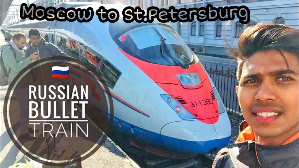 RUSSIAN HIGH SPEED BULLET TRAIN JOURNEY | Moscow to St.Petersburg | Russian Hindi Vlog 2020