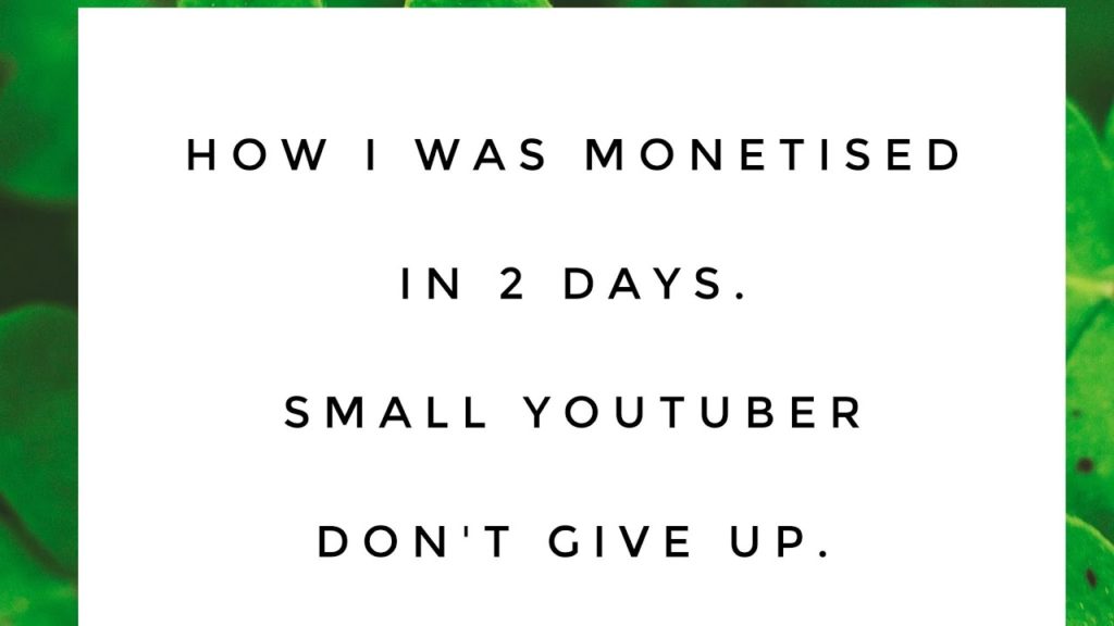 HOW I WAS MONETISED IN 2 DAYS.