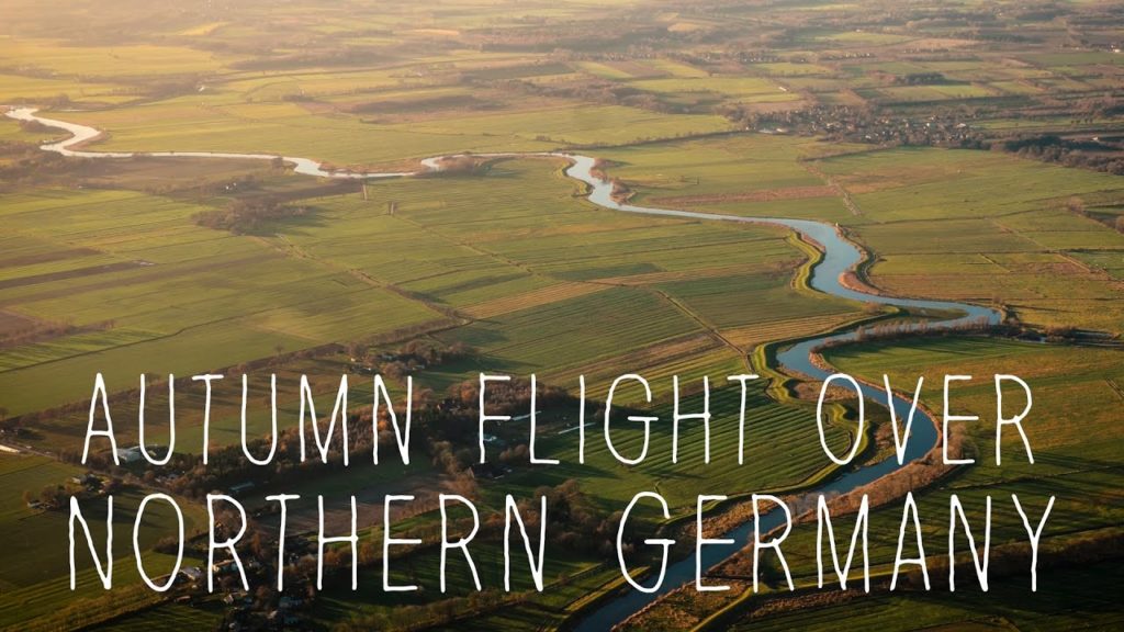 Autumn Flight over Northern Germany - 4k