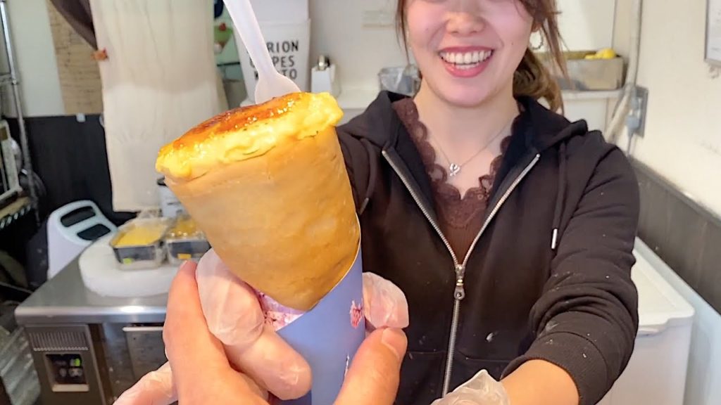 Japanese Street Food in Kyoto - ICE CREAM CREPE Compilation Japan - マリオンクレープ - 京都 新京極店