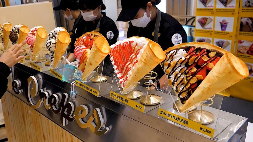 Cheesecake Strawberry Crepe - Korean Street Food