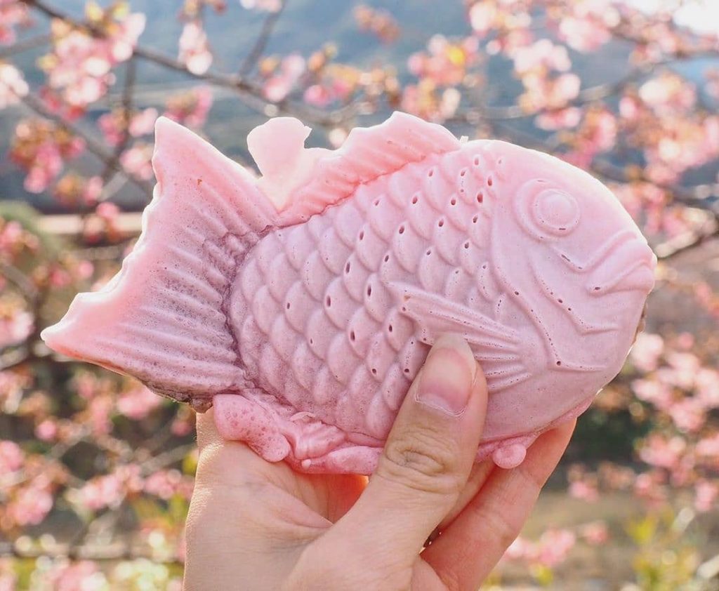 Visit Japan: Catch of the day! You can only find these pink taiyaki in Kawazu during a speci… Catch of the day! You can only find these pink taiyaki in Kawazu during a speci...