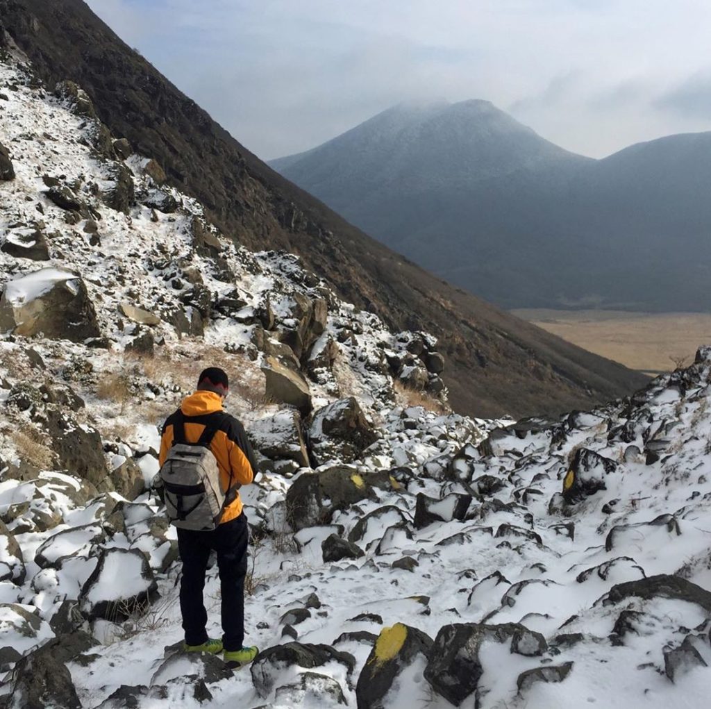 Part of Aso-Kuju National Park — straddling southwest Oita and northeast Kumamot...