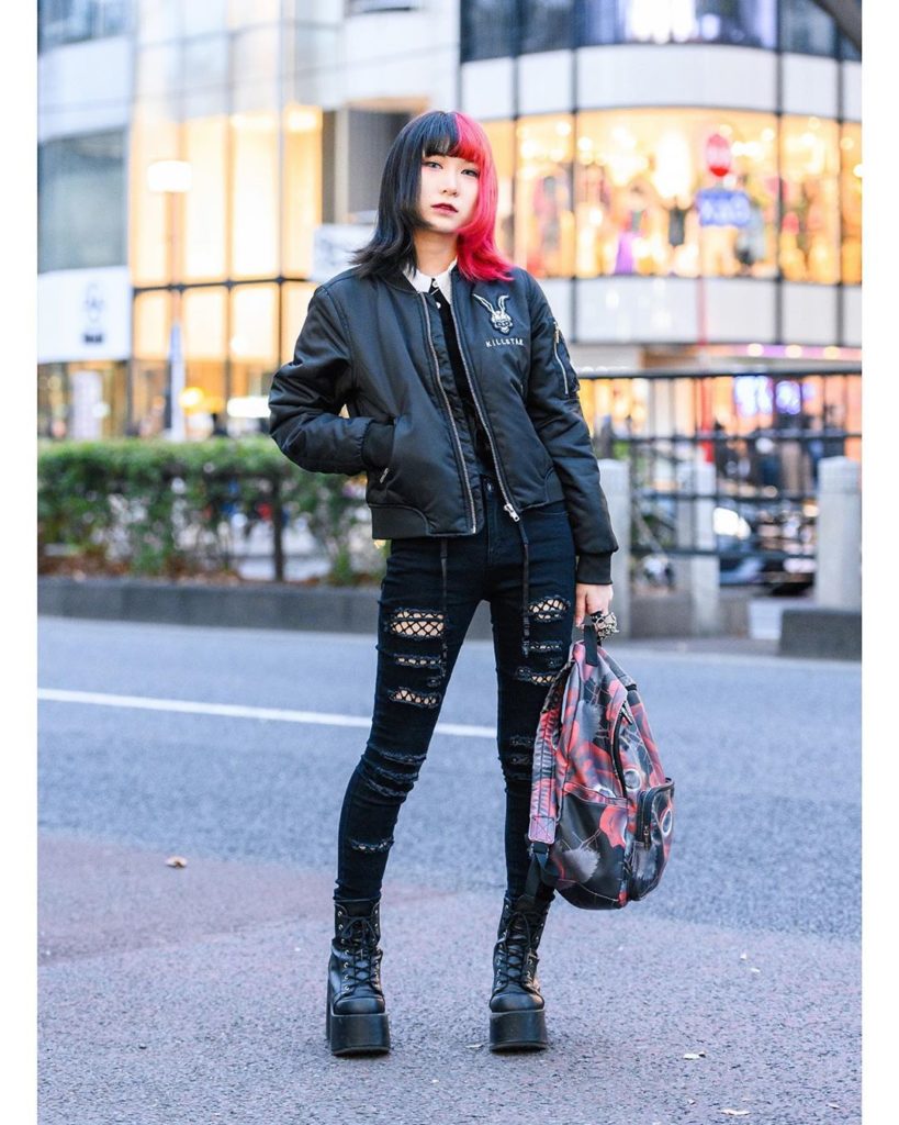 Tokyo Fashion: 18-year-old Japanese student Remon (@remon1103) on the street in Harajuku wearin… 18-year-old Japanese student Remon (@remon1103) on the street in Harajuku wearin...