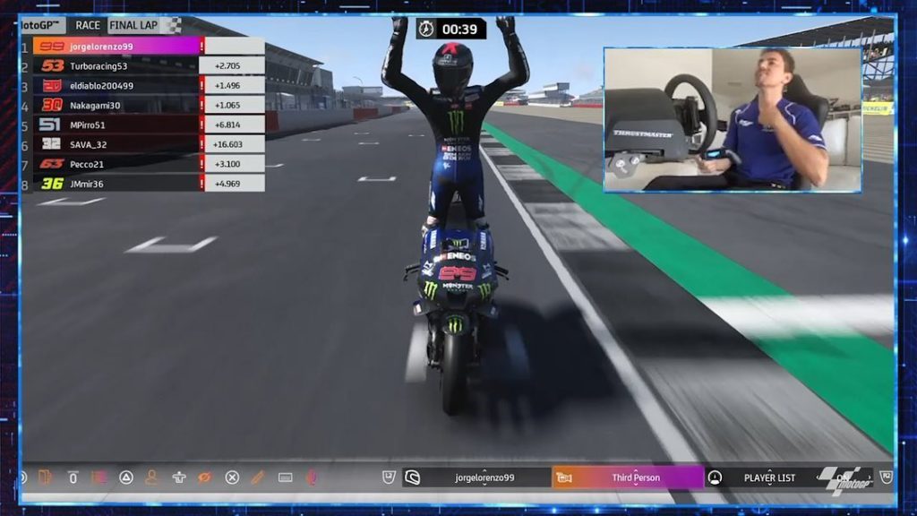 Here’s how @jorgelorenzo99 made his @motogp Virtual Race debut in style  .
.
#Mo...