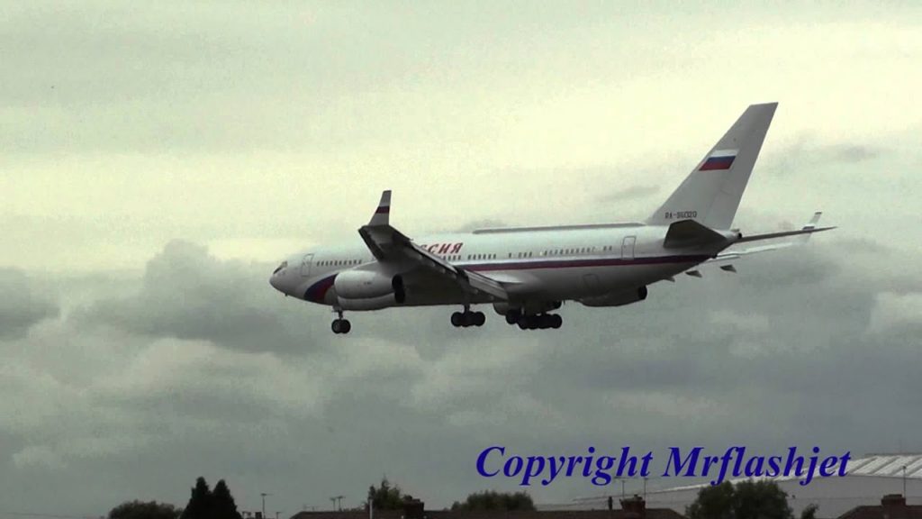 IIyushin IL-96, Tupolev Tu-214 (Rossiya Airlines) Russian Government at London Heathrow Airport