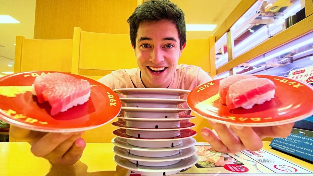 Japanese Conveyor Belt Sushi at SUSHIRO in Taipei, Taiwan!!