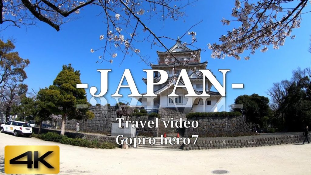 4K 60fps Japan|See the castle and cherry blossoms |Chiba Near Tokyo|千葉城|Gopro hero7