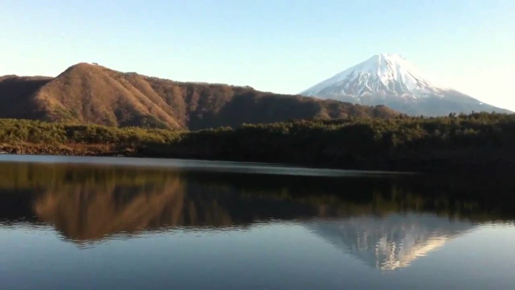 Mt Fuji from lake Sai.