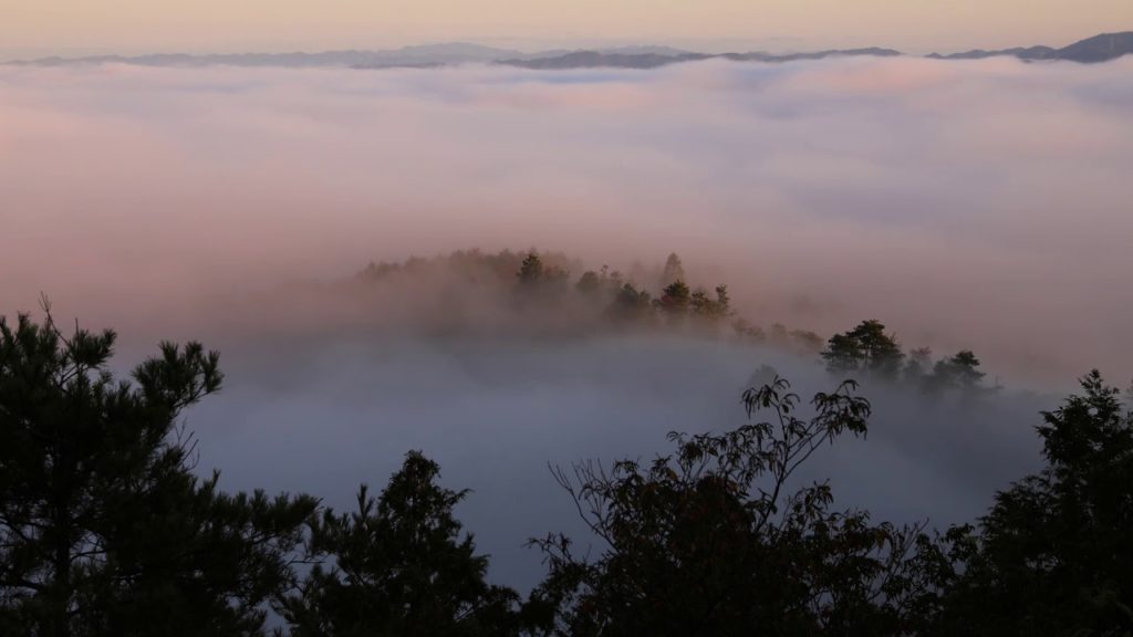 【Japan 1minute Travel KYOTO Kameoka】京都 亀岡（霧のテラスからの雲海）