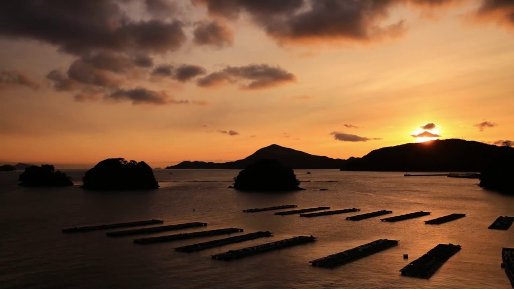 【Japan 1minute Travel MIE Toba】三重 鳥羽（鳥羽湾三ツ島の朝景）