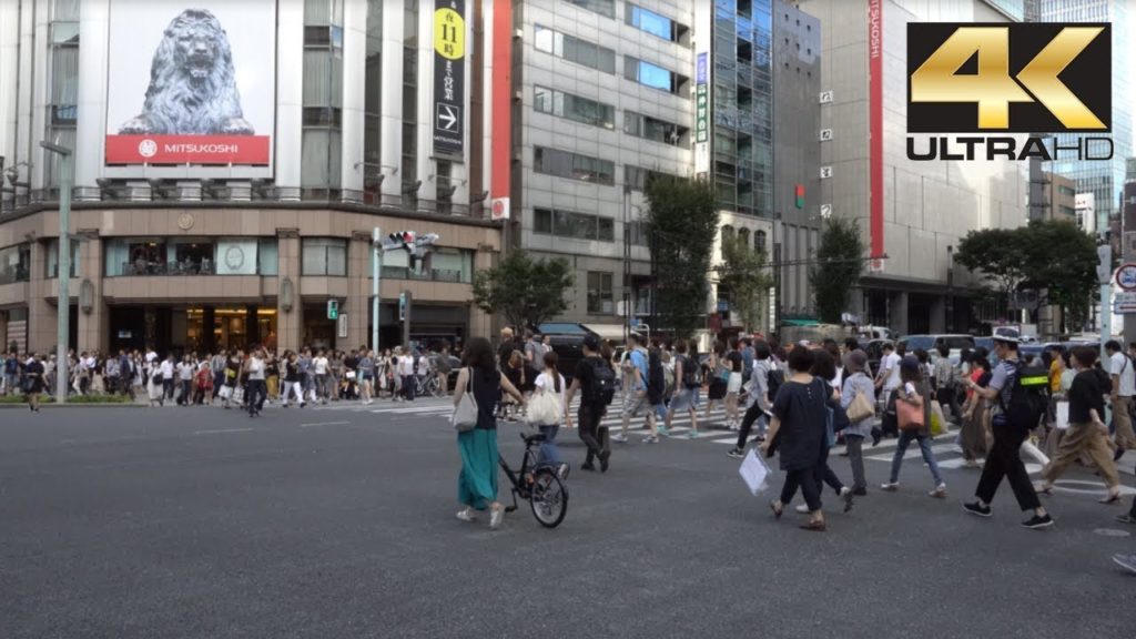 Walking Around Ginza - Tokyo - Japan 銀座東京 4K