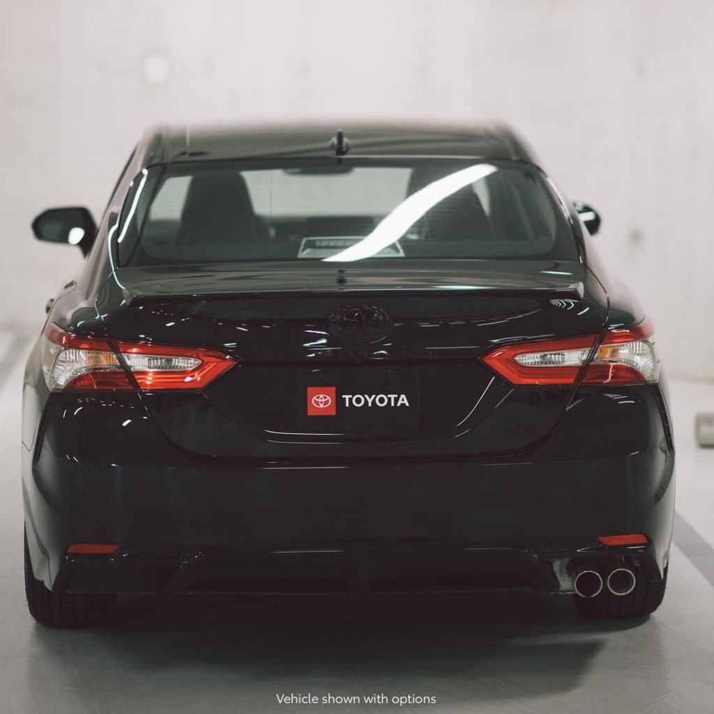 Look back at it!  The blacked-out theme of #Camry Nightshade Edition is complete...