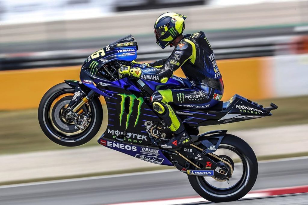 Your weekly #WheelieWednesday-fix, courtesy of @valeyellow46 
.
.
#MonsterYamaha...