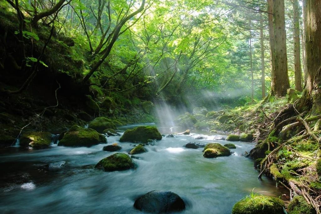 Cool off after a long hike by visiting Mototaki Fukuryusui Underflow, a scenic w...