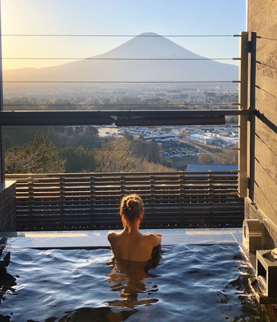 Imagine soaking up the sunset here while taking in the views of Mt. Fuji.  Konoh...