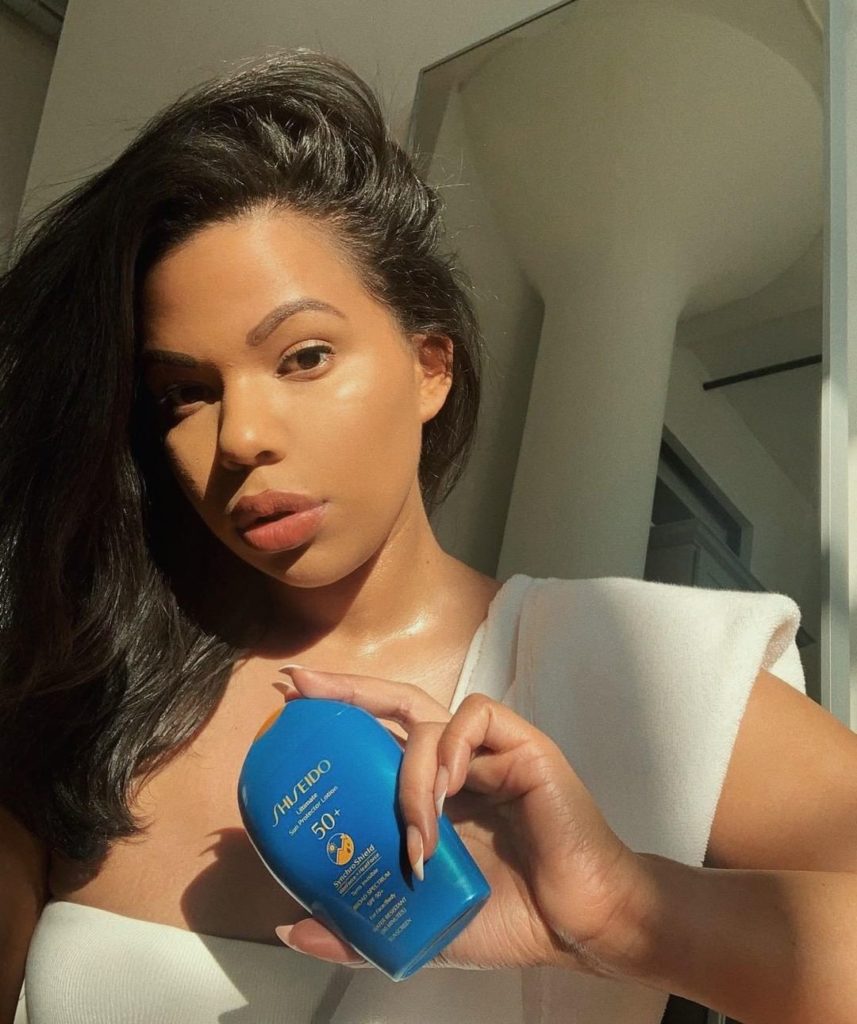 Sunny days start with SPF. @tylauren safeguards her skin with the new @shiseido ...