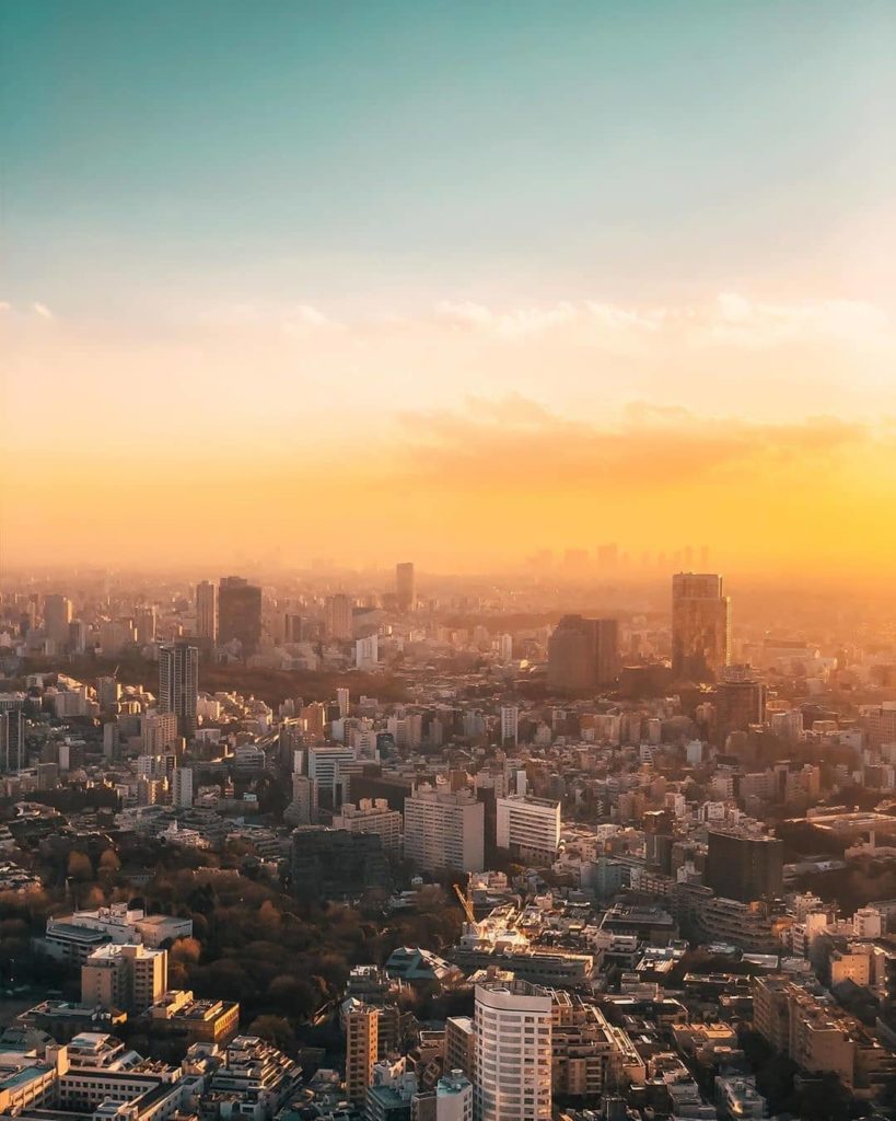 Golden hour in Tokyo.  Do you have any tips for visiting Japan’s capital city? S...
