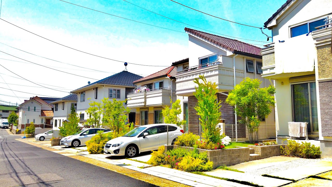 【4K】Modern Japanese Houses / Neighborhood Walking Tour in Japan (Meitoku Nagoya) Alo Japan