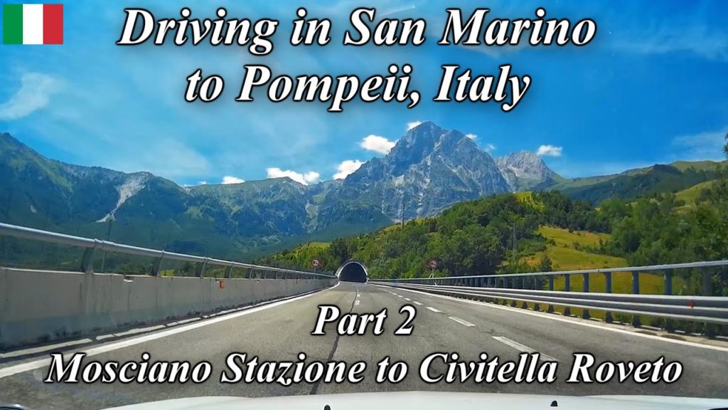 Driving in San Marino to Pompeii, Italy. Part 3/2  Mosciano Stazione to Civitella Roveto.1440p