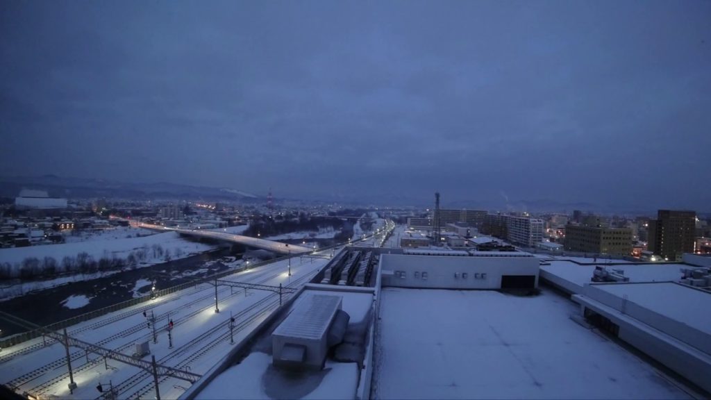 Timelapse Morning at Asahikawa, Railway Station