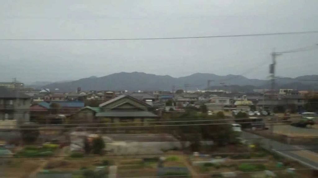 Bullet Train Ride-Shinkansen between Shizuoka and Tokyo-Japan Bullet Train Ride-Shinkansen between Shizuoka and Tokyo-Japan