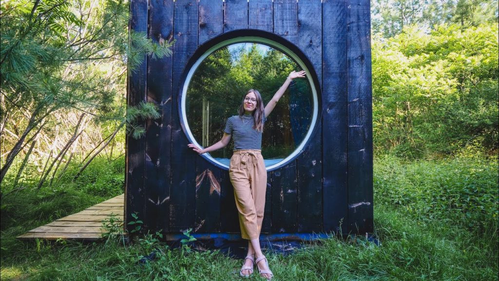 TINY HOUSE in the Woods: TOUR of a TINY CONTAINER HOME in ONTARIO, Canada