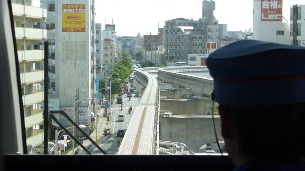Riding the Monorail in Naha on Okinawa